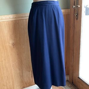 Vintage Focus 2000 by Charles Glueck lined navy blue maxi skirt
